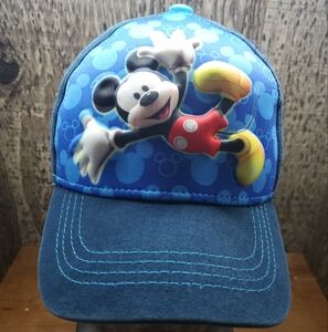 Disney 3D Mickey Mouse Boys Youth Adjustable Snapback Baseball Hat Cap One Size